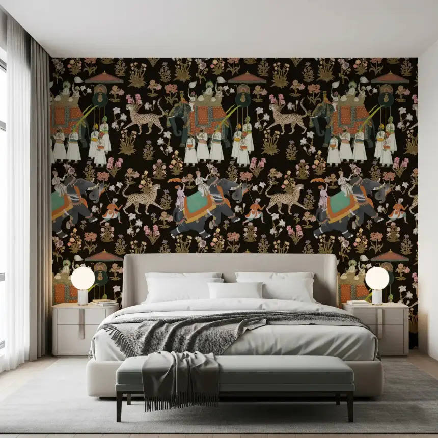 Indian Palace Procession Wall Mural