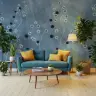 Serene Blue Floral Trail Wallpaper 1