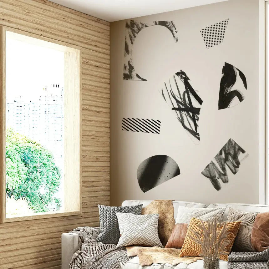 Ink Shapes Wall Mural