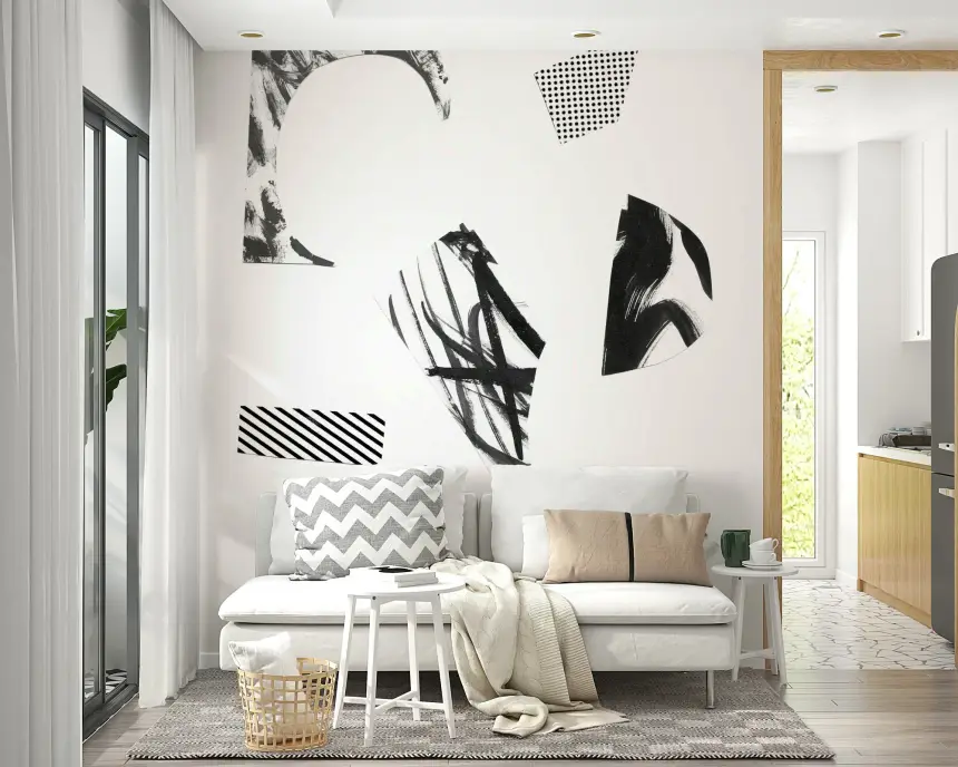 Ink Shapes Wall Mural