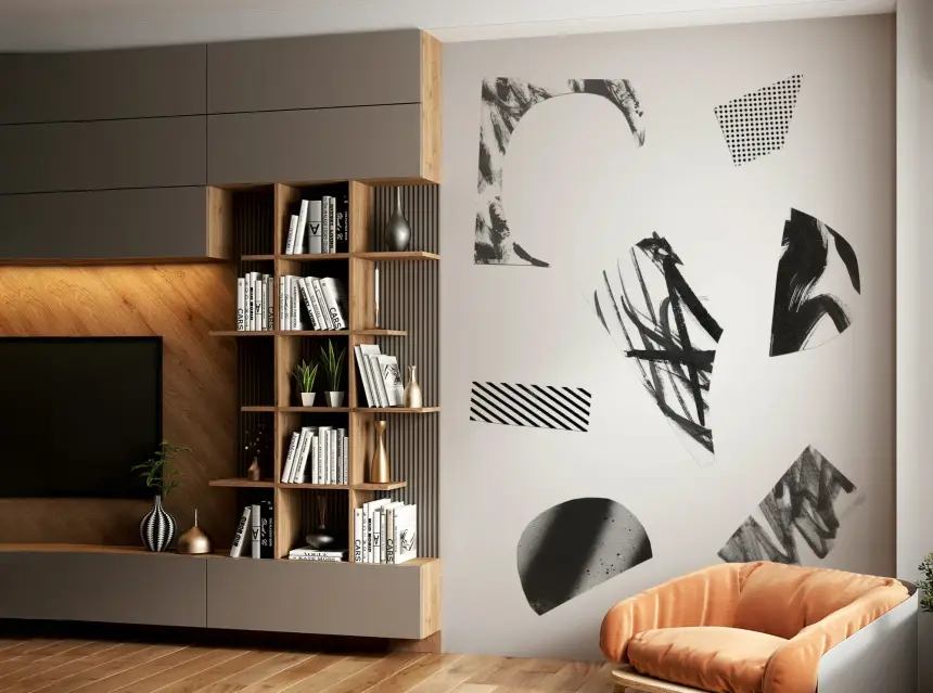 Ink Shapes Wall Mural