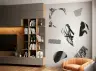 Modern Abstract Black and White Ink Art Wall Mural 5