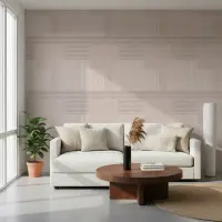 Blush Geometric Arch Pattern Wallpaper