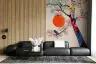 Vibrant Abstract Tree and Bird Wall Mural with Sunrise 1