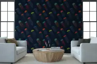 Vibrant Jellyfish Motif Wall Mural for Contemporary Interiors