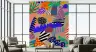 Whimsical Abstract Forms Stripes Dots Wallpaper Mural 4