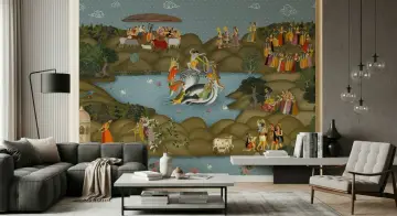 Lord Krishna Kaliya Daman Leela Wall Mural