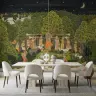 Enchanted Krishna Forest Night Wall Mural 2