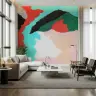 Vibrant Abstract Brushstroke Wall Mural 2