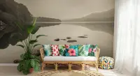 Tranquil Lake and Forest Reflection Wall Mural