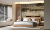 Tranquil Lake Dock with Invigorating Splash Wall Mural
