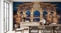Illuminated Taipei Archway Wall Mural
