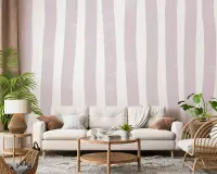 Hand-Painted Lavender Stripe Wall Mural