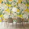 Vibrant Lemon Blossom Botanical Wall Mural 1