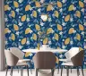 Lemon Blossom Pattern Wall Mural 1