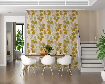 Sunny Lemon Branch Botanical Wallpaper