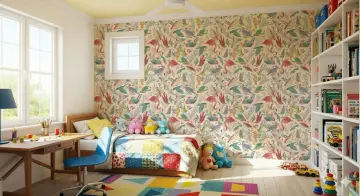 Vibrant Birds and Botanical Foliage Wallpaper