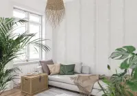Subtle Floral Stripe Pattern Wallpaper