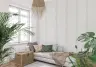 Subtle Floral Stripe Pattern Wallpaper 2