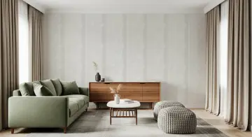 Subtle Floral Stripe Pattern Wallpaper