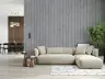 Modern Grey Fluted Concrete Effect Wallpaper 2