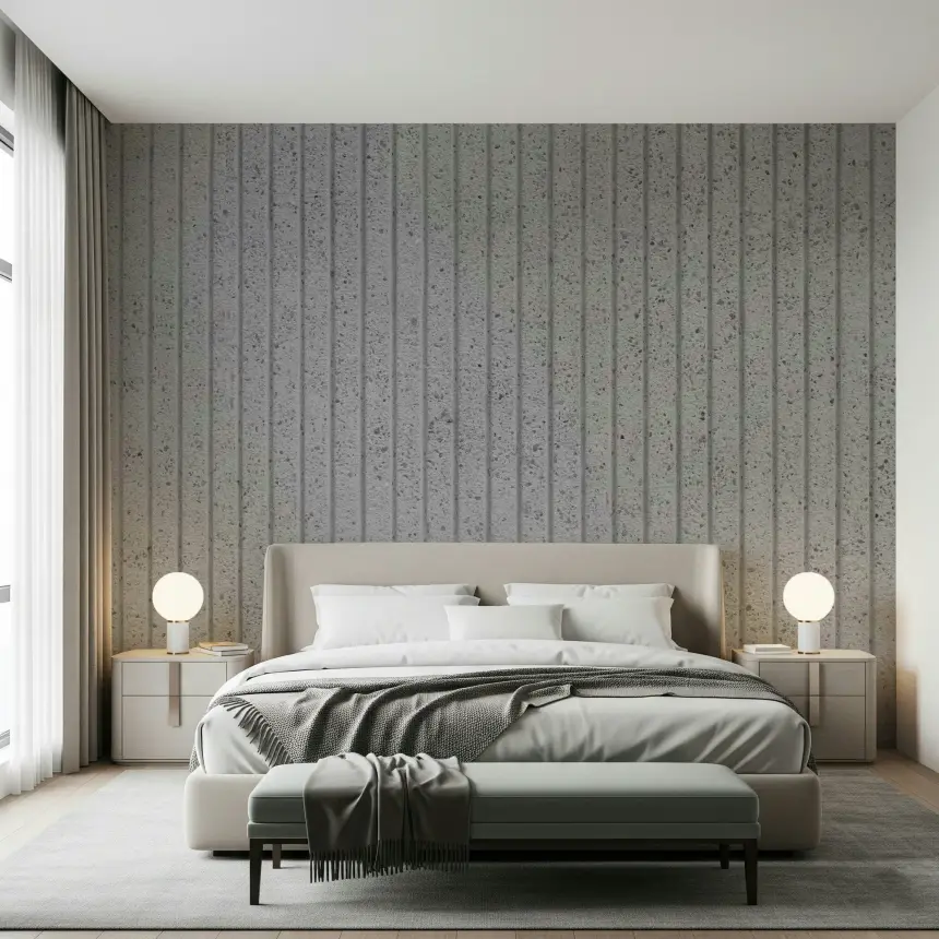 Linear Concrete Illusion Wall Mural -2306793