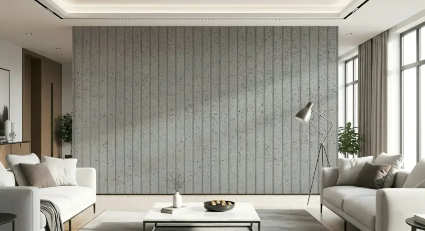 Linear Concrete Illusion Wall Mural -2306793