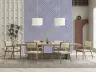 Contemporary Lavender Blue Geometric Rhombus Wallpaper 2