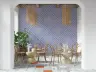 Contemporary Lavender Blue Geometric Rhombus Wallpaper 1