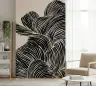 Contemporary Abstract Wavy Pattern Wall Mural 1
