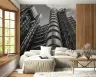 Dramatic Monochrome Industrial Architecture Wall Mural 4