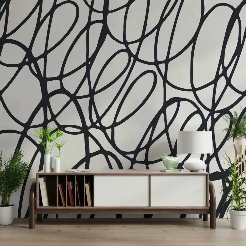 Loop Lines Wall Mural