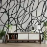 Contemporary Abstract Loop Line Wall Mural 4