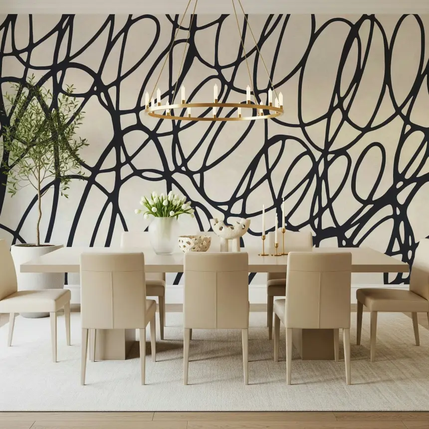 Loop Lines Wall Mural