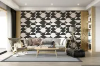 Monochrome Geometric Circle Wall Mural