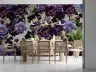 Opulent Purple Floral and Berry Geometric Wall Mural 1