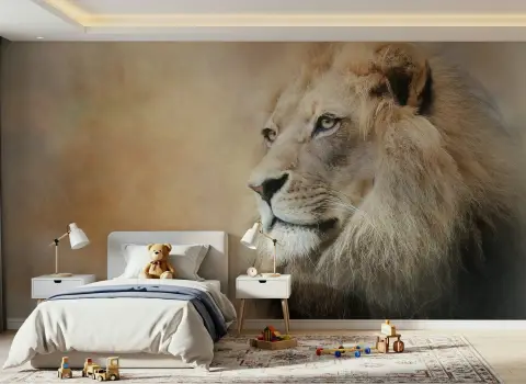 Regal Lion Portrait Wall Mural
