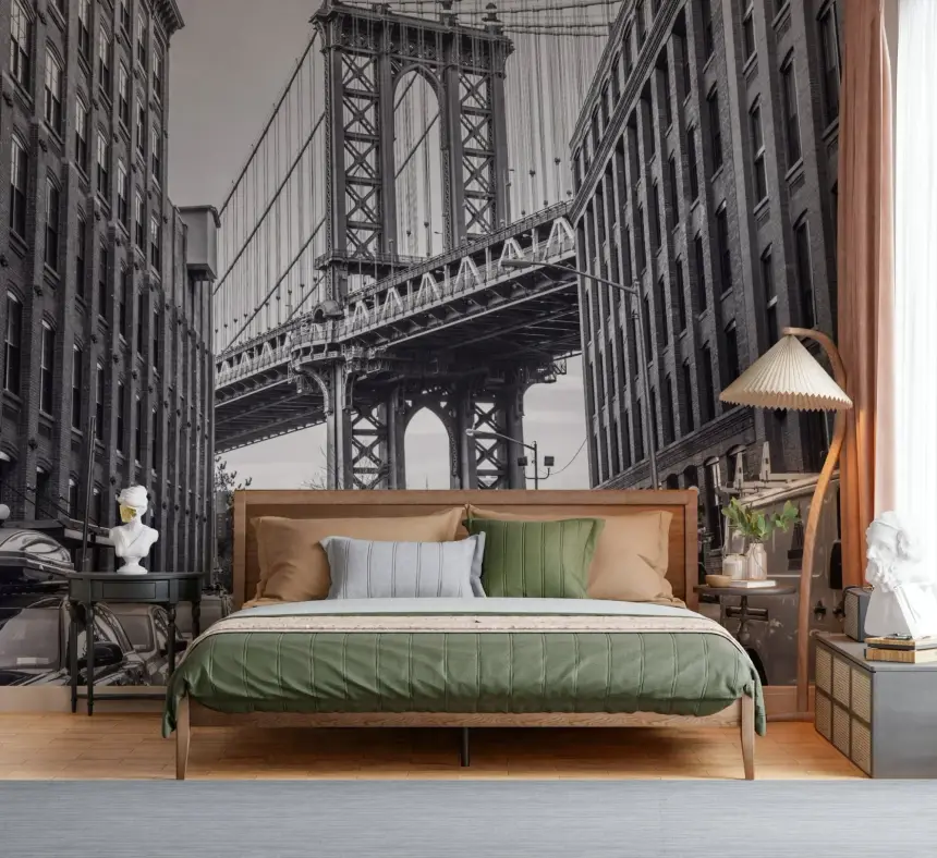 Manhattan Bridge from the Dumbo Wall Mural