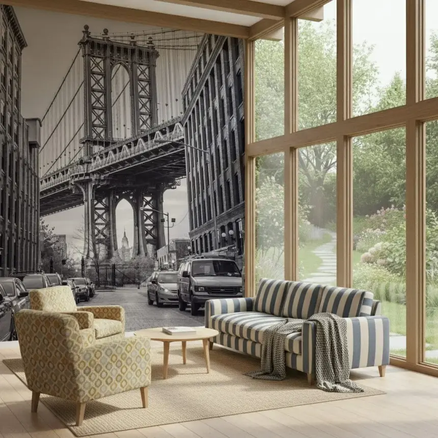 Manhattan Bridge from the Dumbo Wall Mural