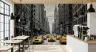 Manhattan Monochrome Yellow Taxi Wall Mural 5