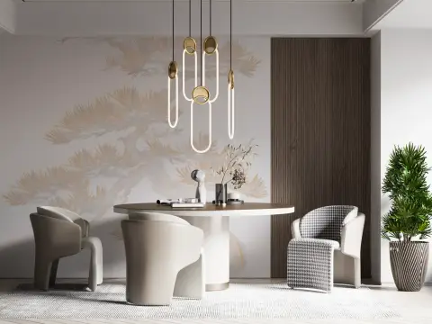 Japanese Watercolour Pine Tree Wall Mural