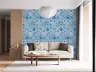 Mediterranean Blue Tile Pattern Wallpaper 3