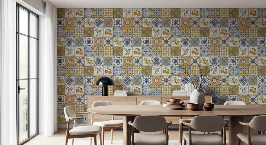 Mediterranean Majolica Tiles Wallpaper