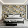 Vibrant Majolica Tile Mosaic Wallpaper 3