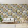 Vibrant Majolica Tile Mosaic Wallpaper 4