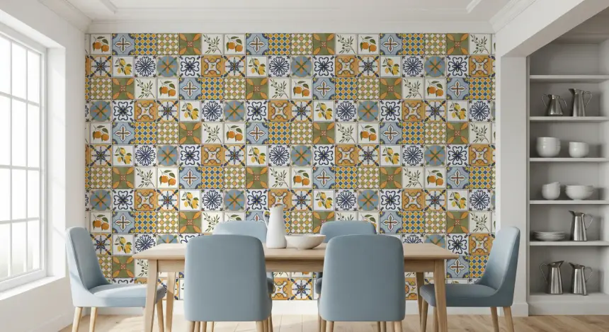 Mediterranean Majolica Tiles Wallpaper