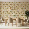 Vibrant Orange Grove Quatrefoil Wallpaper 2