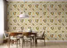 Vibrant Orange Grove Quatrefoil Wallpaper 1