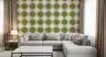 Contemporary Olive Green Quatrefoil Pattern Wallpaper 2