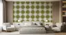 Contemporary Olive Green Quatrefoil Pattern Wallpaper 4